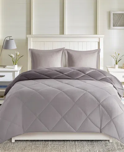 Madison Park Essentials Larkspur Reversible 2-pc. Comforter Set, Twin/twin Xl In Gray