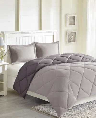 Madison Park Essentials Larkspur Reversible 2-pc. Comforter Set, Twin/twin Xl In Gray