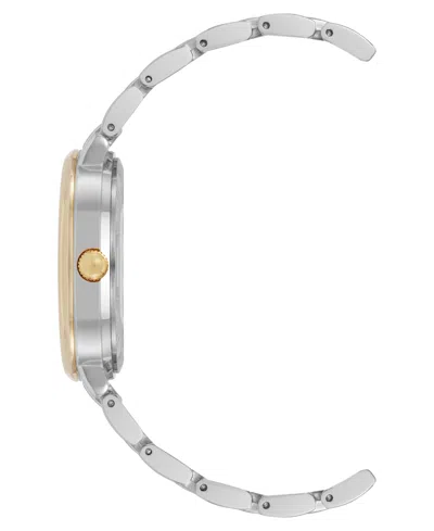 Anne Klein Women's Quartz Round Roman Numeral Two-tone Metal Alloy Watch, 32mm In Gold