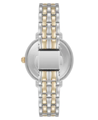 Anne Klein Women's Quartz Round Roman Numeral Two-tone Metal Alloy Watch, 32mm In Gold