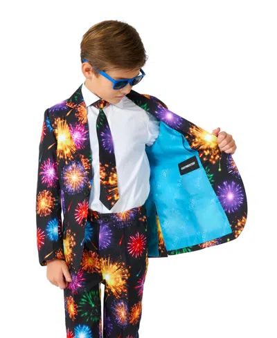 Suitmeister Big Boys Fireworks Button Closure Suit Set In Multi