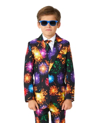 Suitmeister Big Boys Fireworks Button Closure Suit Set In Multi