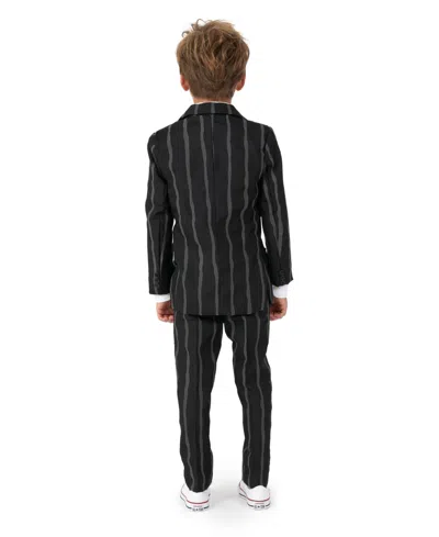 Suitmeister Little Boys Oversized Pinstripe Button Closure Suit Set In Black