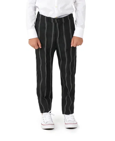 Suitmeister Little Boys Oversized Pinstripe Button Closure Suit Set In Black