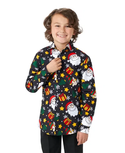 Suitmeister Big Boys Santa Elves Long Sleeves Shirt In Multi