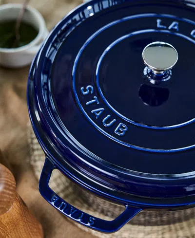 Staub Cast Iron 7-qt. Round Dutch Oven In Blue