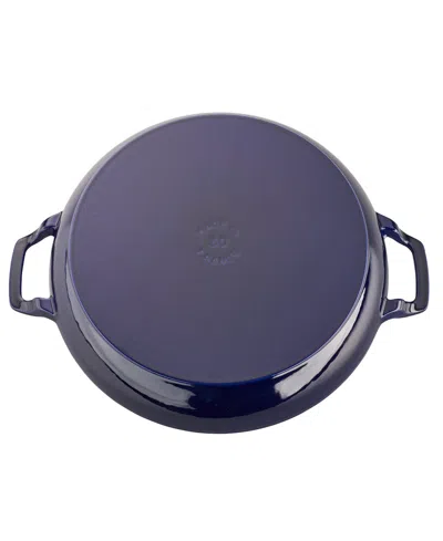 Staub Cast Iron 3.5-qt Braiser With Glass Lid In Blue