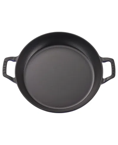 Staub Cast Iron 3.5-qt Braiser With Glass Lid In Blue