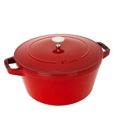 Staub Cast Iron 4-piece Stackable Set In Red