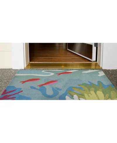 Liora Manne Ravella 2275 Ocean View Blue 2' X 3' Indoor/outdoor Area Rug In Blue