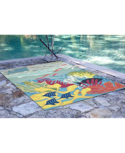 Liora Manne Ravella 2275 Ocean View Blue 3'6" X 5'6" Indoor/outdoor Area Rug In Blue