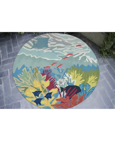 Liora Manne Ravella 2275 Ocean View Blue 3'6" X 5'6" Indoor/outdoor Area Rug In Blue