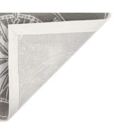 Liora Manne Frontporch Compass Black And Gray 2'6" X 4' Outdoor Area Rug In Multi