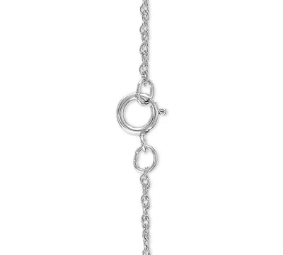 Macy's Mother And Infant Diamond Pendant Necklace In 14k Gold And Sterling Silver (1/10 Ct. T.w.) In Metallic