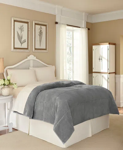 Vellux Luxury Plush Blanket, King In Gray