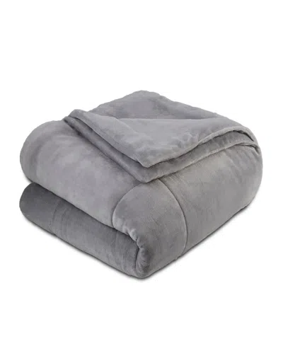 Vellux Luxury Plush Blanket, King In Gray