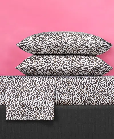Betsey Johnson Closeout!  Satin 4-pc. Sheet Set, Queen In Brown
