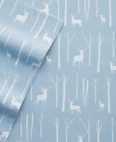 Eddie Bauer Printed Cotton Flannel 4-pc. Sheet Set, Full In Green