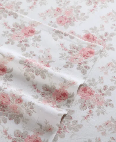 Laura Ashley Cotton Flannel 4 Piece Sheet Set, Full
