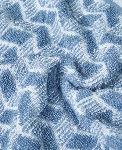 Nautica Zane Chevron Cotton Terry 6 Piece Towel Set In Blue