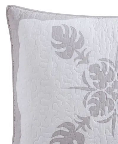 Tommy Bahama Home Molokai Embroidered Sham, King In Gray