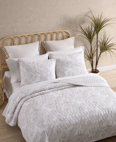 Tommy Bahama Home Closeout!  Palmday Cotton Reversible 2 Piece Quilt Set, Twin In Sand
