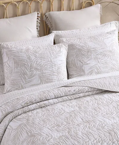 Tommy Bahama Home Closeout!  Palmday Cotton Reversible 2 Piece Quilt Set, Twin In Sand