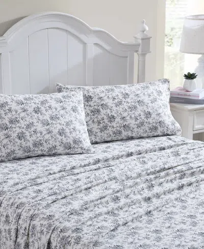 Laura Ashley Cotton Flannel 4-piece Sheet Set, King