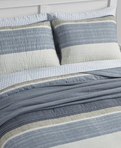 Nautica Ridgeport Reversible 2 Piece Quilt Set, Twin In Multi