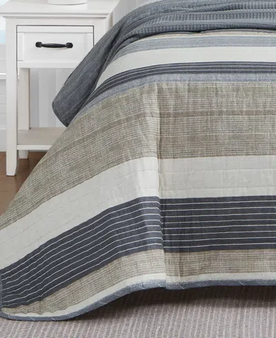 Nautica Ridgeport Reversible 2 Piece Quilt Set, Twin In Multi