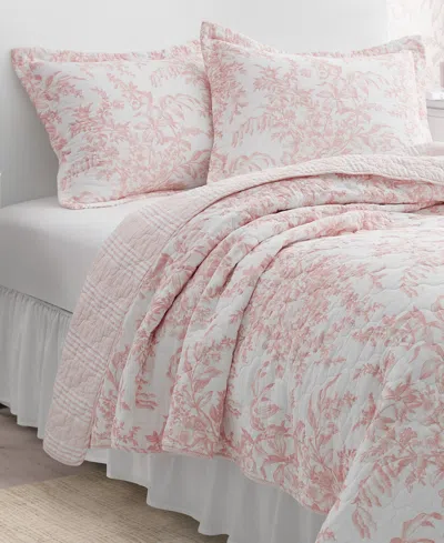 Laura Ashley Bedford Cotton Reversible 3-pc. Quilt Set, King