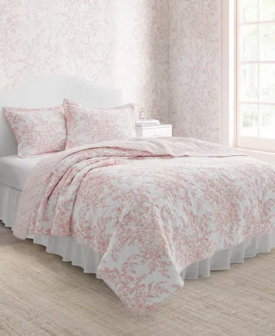 Laura Ashley Bedford Cotton Reversible 3-pc. Quilt Set, King