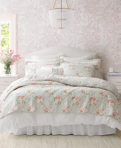 Laura Ashley Melany Cotton Reversible 3 Piece Quilt Set, King