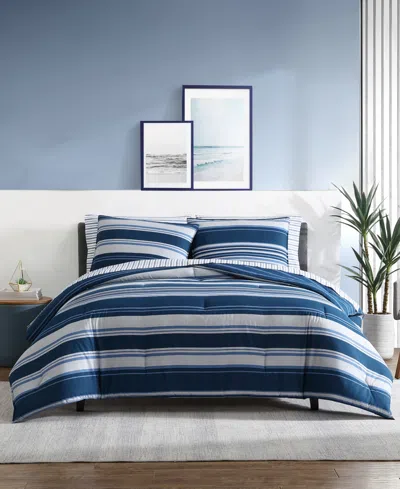 Nautica Lakeview Reversible 3 Piece Comforter, Set, Full/queen In Multi