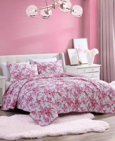 Betsey Johnson 2 Piece Floral Vineyard Quilt Set, Twin