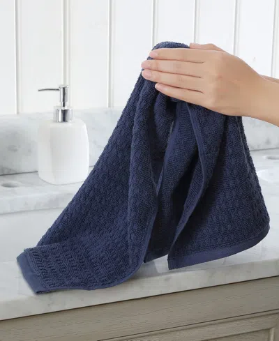 Tommy Bahama Home Northern Pacific Cotton Terry 2 Piece Hand Towel Set In Blue