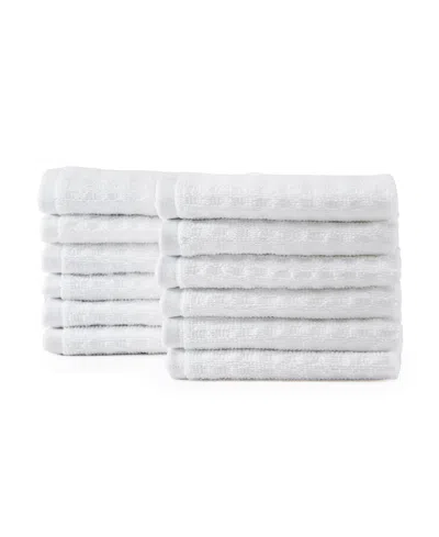 Tommy Bahama Home Northern Pacific Cotton Terry 12 Piece Wash Towel Set In White
