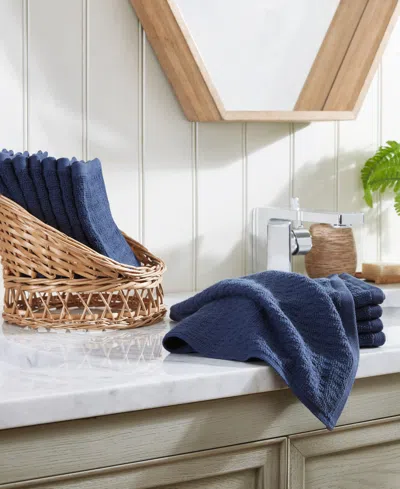 Tommy Bahama Home Northern Pacific Cotton Terry 12 Piece Wash Towel Set In Blue