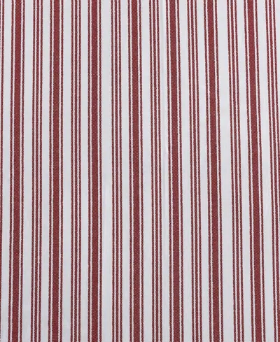 Nautica Coleridge Stripe Cotton Reversible Duvet Cover, King In Red