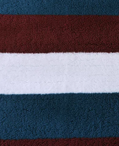 Nautica Wilton Sherpa Striped Throw, 60" X 50"