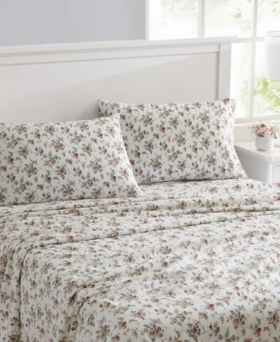 Laura Ashley Cotton Flannel 3 Piece Sheet Set, Twin