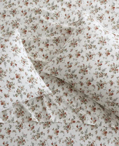Laura Ashley Cotton Flannel 3 Piece Sheet Set, Twin