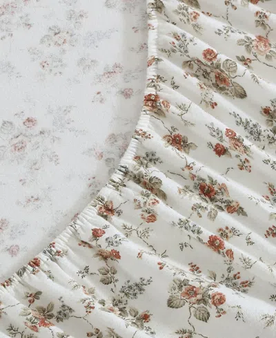 Laura Ashley Cotton Flannel 3 Piece Sheet Set, Twin