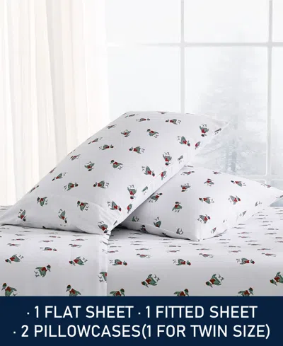 Nautica Closeout!  Printed Flannel 4-pc. Sheet Set, King