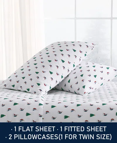 Nautica Closeout!  Printed Flannel 4-pc. Sheet Set, Queen