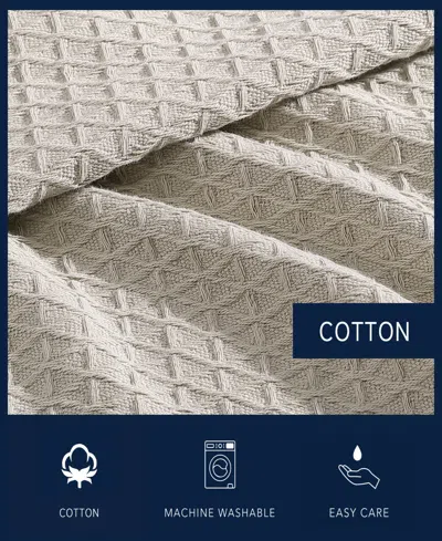Nautica Closeout!  Baird Solid Cotton Dobby Reversible Blanket, Full/queen In Sand