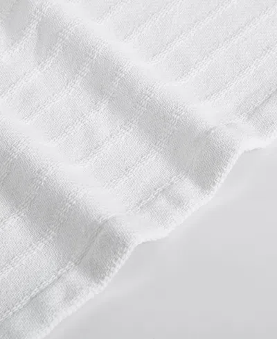 Vera Wang All Over Rib Cotton Reversible Blanket, King In White