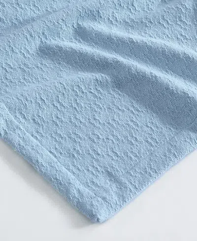 Nautica Ripple Cove Cotton Reversible Blanket, Twin In Blue