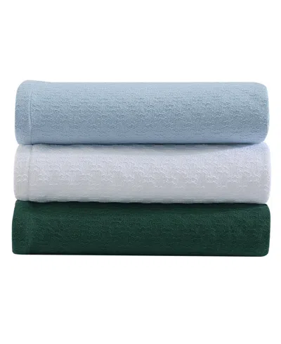 Nautica Ripple Cove Cotton Reversible Blanket, Twin In Blue