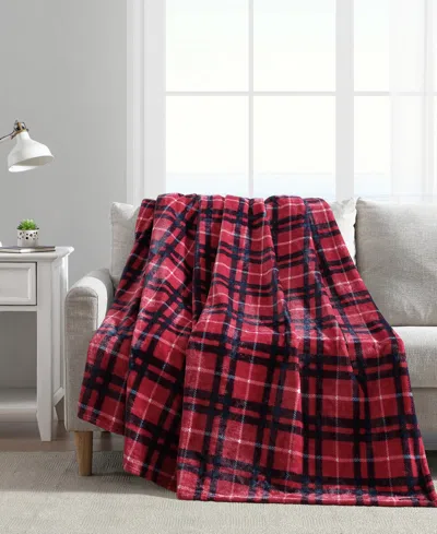 Nautica North Sail Plaid Ultra Soft Plush Fleece Blanket, Full/queen In Multi